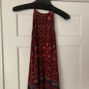 Maroon Tribal Print Dress